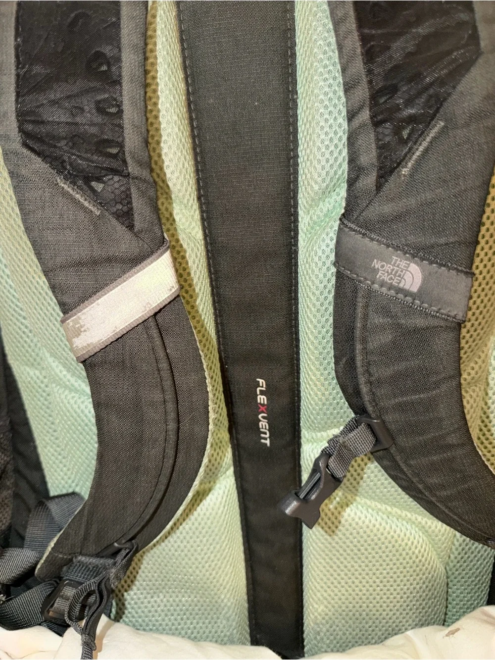 The North Face Black Backpack with Light Gray Accents